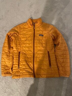 Patagonia Lightweight Quilted Jacket in Mustard Yellow